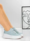 Pantofi Casual Dama din piele naturala K244-1 LIGHT BLUE | GALLOP
