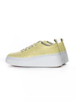 Pantofi Casual Dama din piele naturala K244-1 YELLOW | GALLOP