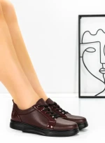 Pantofi Casual Dama din piele naturala 3113Q02 WINE | STEPHANO