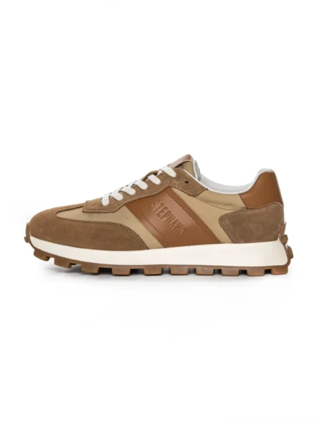 Pantofi Sport Barbati din piele naturala 68010 KHAKI | STEPHANO
