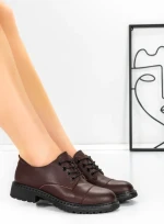Pantofi Casual Dama din piele naturala 3218Q05 WINE | BERLINER