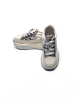 Pantofi Casual Dama din piele naturala KM9813 Argintiu... » Pantoful.Ro