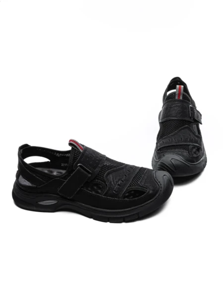 Sandale Barbati din piele naturala 2311 BLACK | MELS