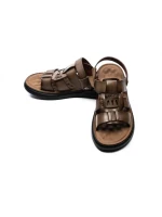 Sandale Barbati din piele naturala 95017 GREY | MELS