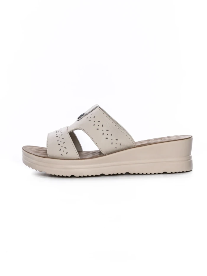 Papuci Dama din piele naturala 71-22 CREAM | FORMAZIONE