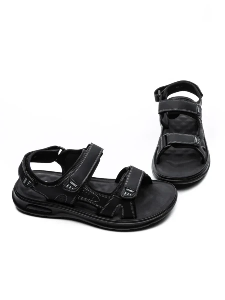 Sandale Barbati din piele naturala J24 BLACK | MELS