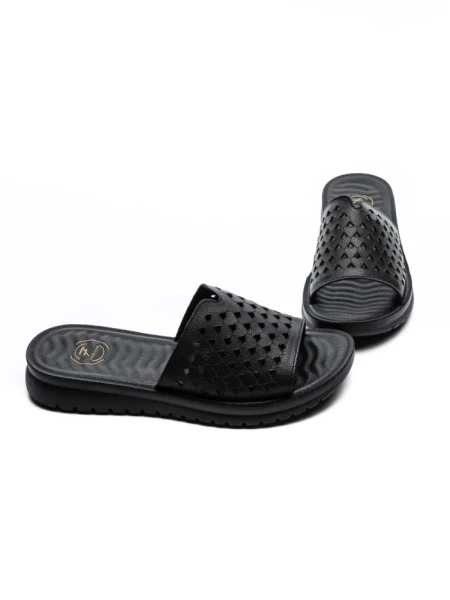 Papuci Dama din piele naturala 2609909 BLACK | FORMAZIONE