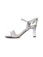 Pantofi cu toc din piele naturala 1299-5 SILVER | FORMAZIONE