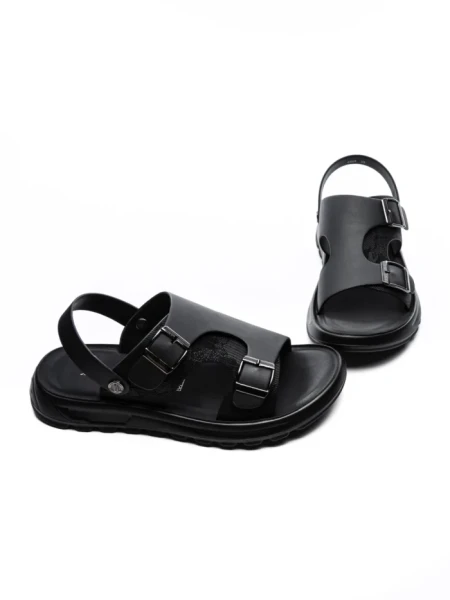 Sandale Barbati din piele naturala 6807 BLACK | ADVANCER