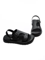 Sandale Barbati din piele naturala 6807 BLACK | ADVANCER