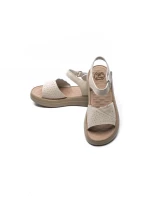 Sandale Dama din piele naturala 246612 CREAM | FORMAZIONE