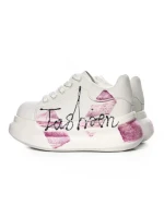Pantofi Sport Dama din piele naturala 719-3 PINK | PANTOFUL