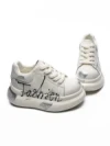 Pantofi Sport Dama din piele naturala 719-3 SILVER | PANTOFUL