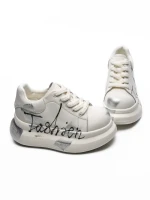 Pantofi Sport Dama din piele naturala 719-3 SILVER | PANTOFUL