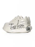 Pantofi Sport Dama din piele naturala 719-3 SILVER | PANTOFUL