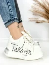 Pantofi Sport Dama din piele naturala 719-3 SILVER | PANTOFUL
