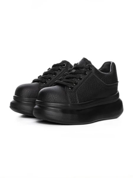 Pantofi Sport Dama din piele naturala 719-1 BLACK | PANTOFUL