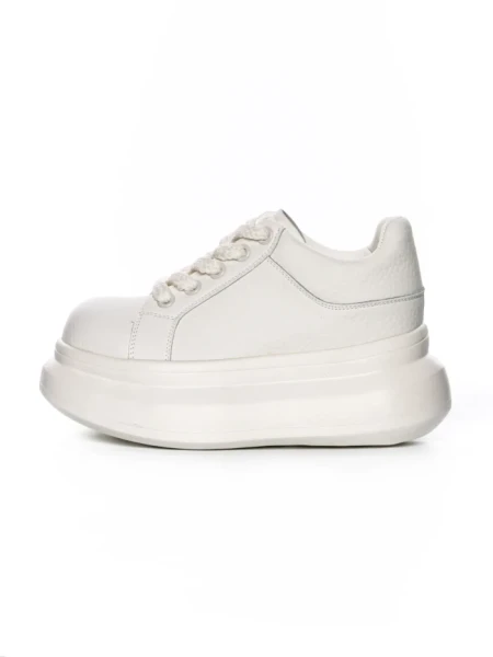 Pantofi Sport Dama din piele naturala 719-1 WHITE | PANTOFUL