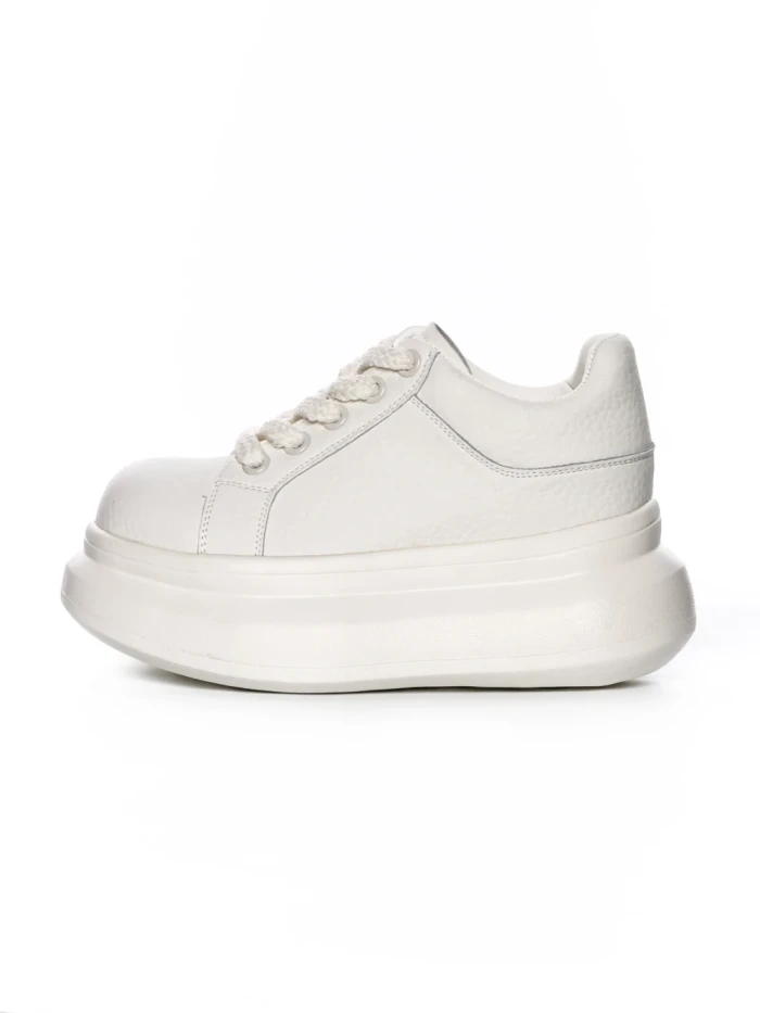Pantofi Sport Dama din piele naturala 719-1 WHITE | PANTOFUL