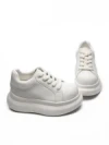 Pantofi Sport Dama din piele naturala 719-1 WHITE | PANTOFUL