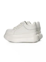Pantofi Sport Dama din piele naturala 719-1 WHITE | PANTOFUL