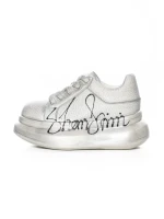 Pantofi Sport Dama din piele naturala 719-2 SILVER | PANTOFUL