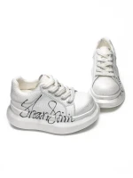 Pantofi Sport Dama din piele naturala 719-2 SILVER | PANTOFUL