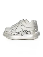 Pantofi Sport Dama din piele naturala 719-2 SILVER | PANTOFUL