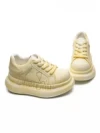 Pantofi Sport Dama din piele naturala 719-2 YELLOW | PANTOFUL