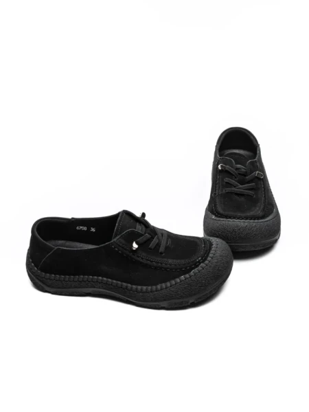 Pantofi Casual Dama din piele naturala 6708 BLACK | ADVANCER