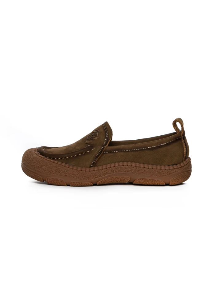 Pantofi Casual Dama din piele naturala 6705 KHAKI | ADVANCER