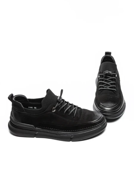 Pantofi Casual Barbati din piele naturala F695 BLACK | ADVANCER
