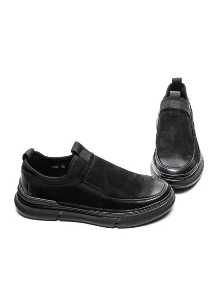 Pantofi Casual Barbati din piele naturala F697 BLACK | ADVANCER