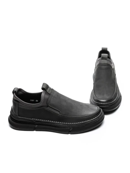 Pantofi Casual Barbati din piele naturala F697 GREY | ADVANCER