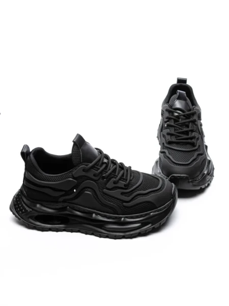 Pantofi Sport Barbati din piele naturala 5372 BLACK | ADVANCER