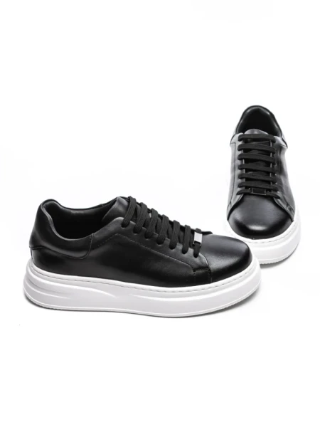 Pantofi Casual Barbati din piele naturala 5388 BLACK-WHITE | ADVANCER