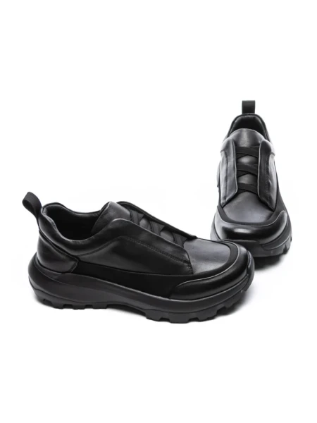 Pantofi Sport Barbati din piele naturala 6718 BLACK | ADVANCER