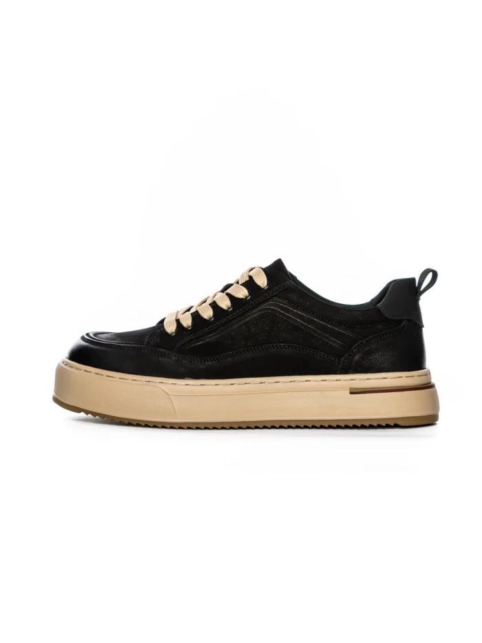 Pantofi Sport Barbati din piele naturala 5967 BLACK | ADVANCER