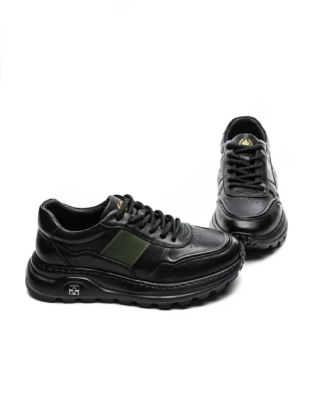 Pantofi Sport Barbati din piele naturala 7Q8805 BLACK | ADVANCER
