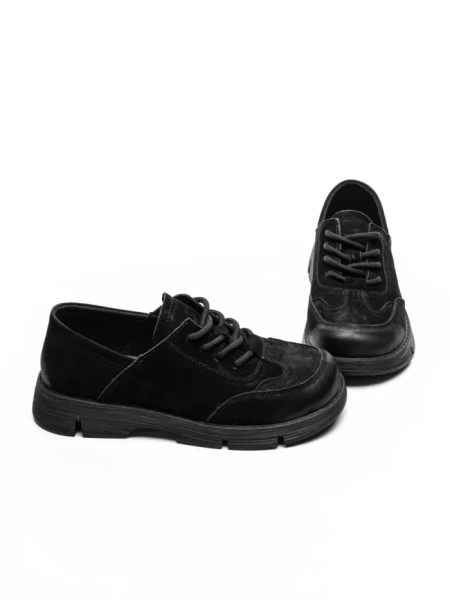 Pantofi Casual Dama din piele naturala 6886 BLACK | ADVANCER