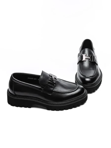 Mocasini Barbati din piele naturala 5NXE65 BLACK | PANTOFUL