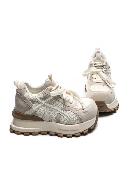 Pantofi Sport Dama din piele naturala 3651 BEIGE | PANTOFUL