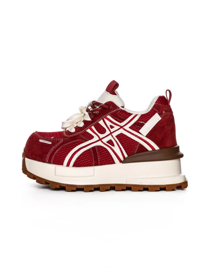 Pantofi Sport Dama din piele naturala 3651 RED | PANTOFUL