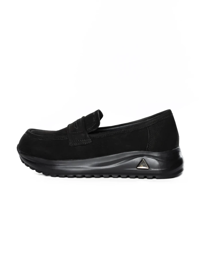 Pantofi Casual Dama din piele naturala 53671 BLACK | ADVANCER