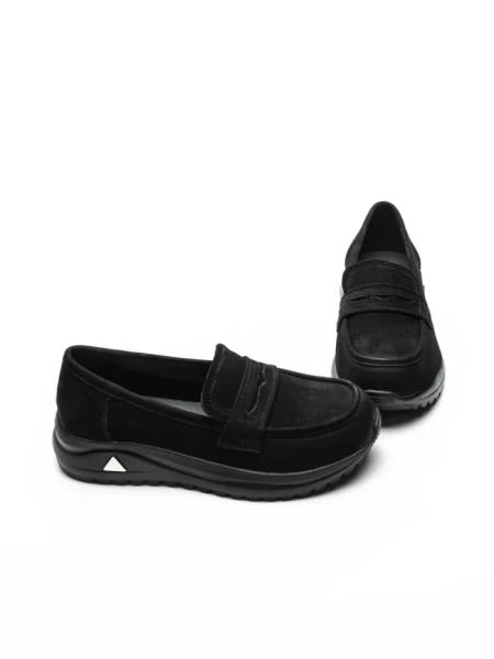 Pantofi Casual Dama din piele naturala 53671 BLACK | ADVANCER
