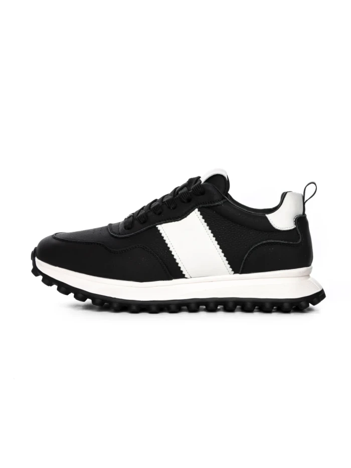 Pantofi Sport Barbati din piele naturala 7077 BLACK | ADVANCER