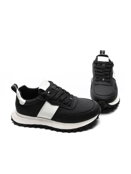 Pantofi Sport Barbati din piele naturala 7077 BLACK | ADVANCER