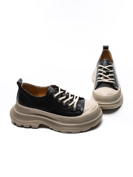 Pantofi Casual Dama din piele naturala 6805 BLACK | ADVANCER