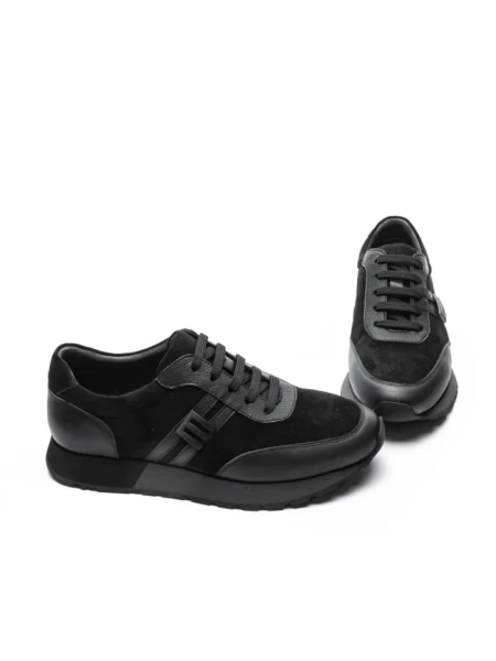 Pantofi Sport Barbati din piele naturala 1-230-77 BLACK | ADVANCER