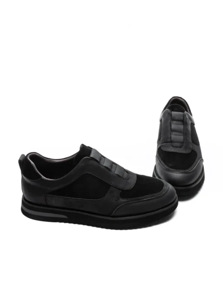 Pantofi Sport Barbati din piele naturala 1-528-70 BLACK | ADVANCER